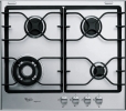 4 Burner Gas Hob in Stainless Steel with iXelium AKT 680 IXL Whirlpool Cooker Hob