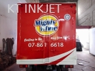 "Mighty White" Lorry - White Sticker + Laminate + Print & Cut Lorry Vehicle advertising 