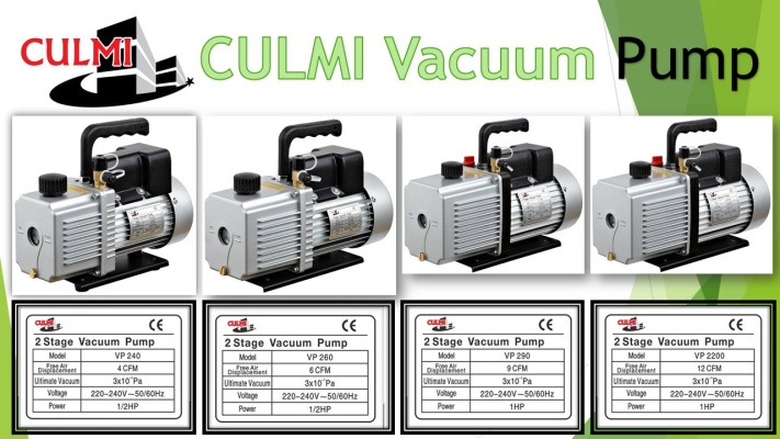 CULMI Single & Two Stage Vacuum Pump