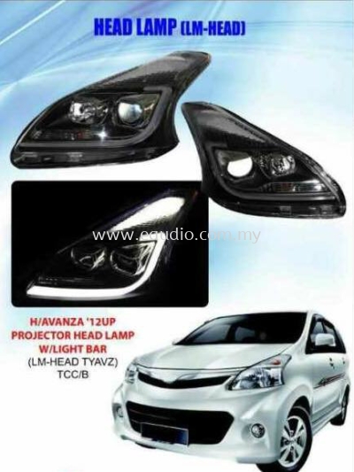 Toyota Avanza 2012 Projector Head Lamp With Light Bar 