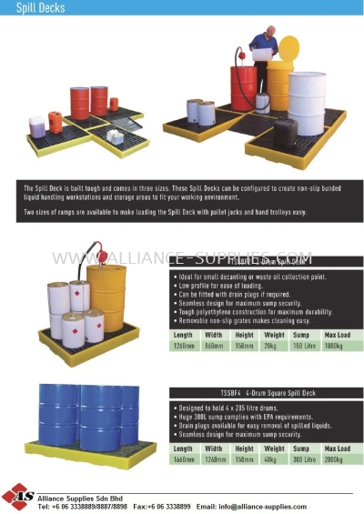 2-Drum Spill Deck/ 4-Drum Square Spill Deck