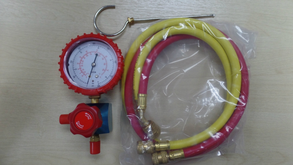 CULMI MG-1-R410A High and Low Side (R410A) Single Manifold c/w 3FT Hose (R&Y)