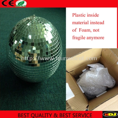 10inch, 12inch, 14ch New Plastic material +glass mirror ball