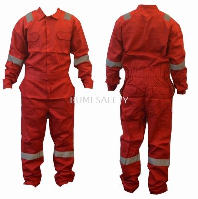 100% Cotton Coverall Red