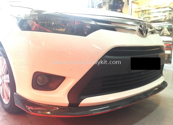 TOYOTA VIOS 2013 CARBON FIBER OEM FRONT V LIP 