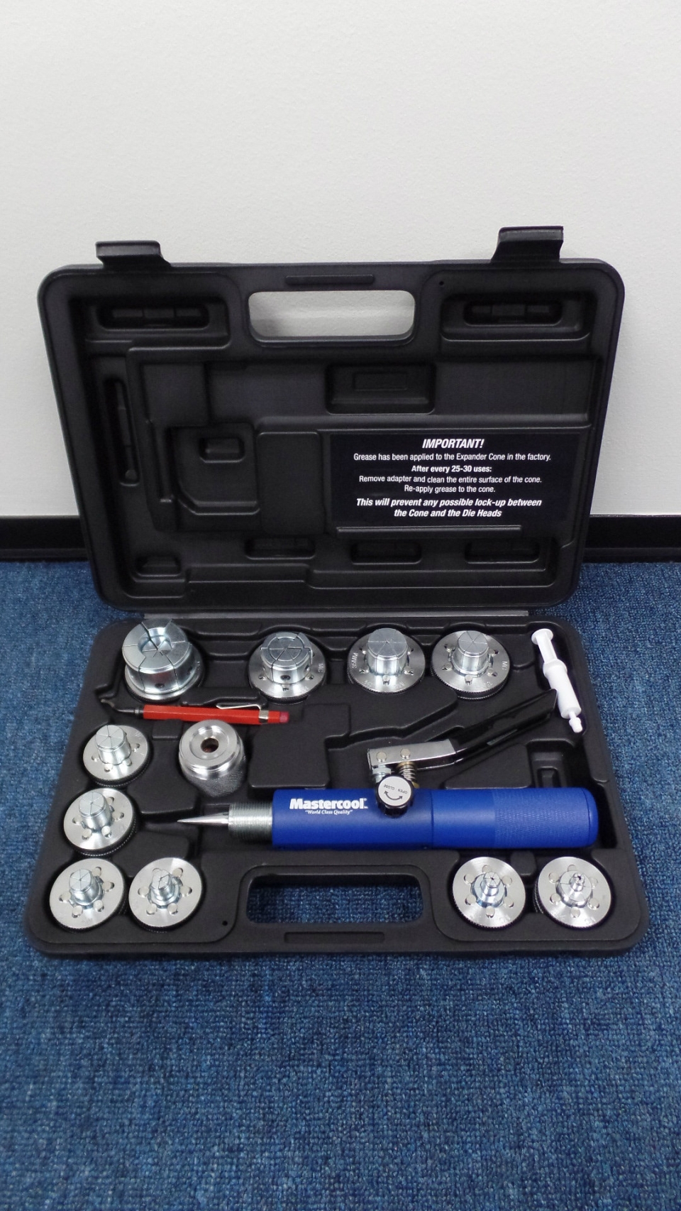 MASTERCOOL 71650 HYDR. TUBE EXP. TOOL KIT (3/8",1/2",5/8",3/4",7/8",1",1-1/8",1-3/8",1-5/8",2-1/8")