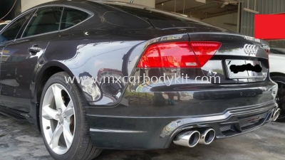 AUDI A7 TYPE 4G BLACK BISON STYLE DESIGN REAR SKIRT