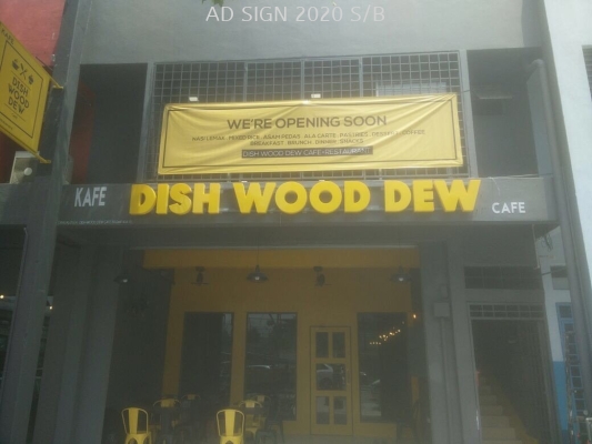 acrylic 3d led signage_dish wood dew