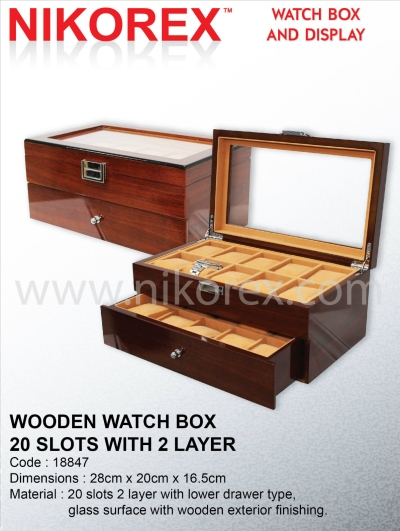 573003 - WATCH ORGANIZER 20 COLUMNS 2L (Wooden)