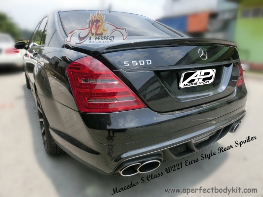 Mercedes S Class W221 Euro Style Rear Spoiler 