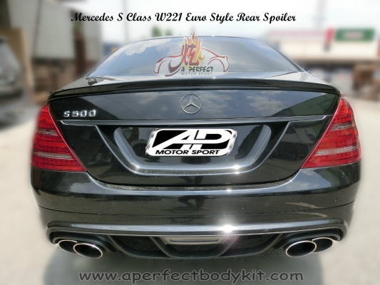 Mercedes S Class W221 Euro Style Rear Spoiler 