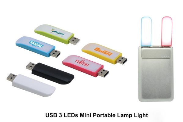 USB028 USB 3 LEDs Mini Portable Lamp Light