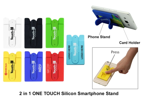 MB013 2 in 1 ONE TOUCH Silicon Smartphone Stand