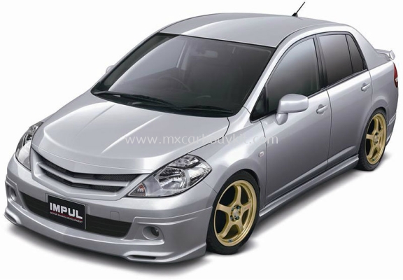 NISSAN LATIO SEDAN IMPUL BODY KIT + SPOILER 