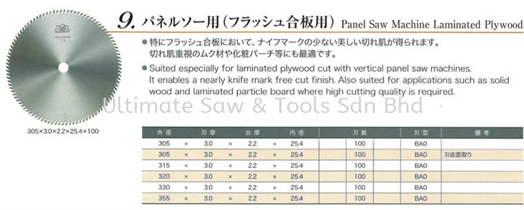 Panel Saw Machinel Laminated Plywood TCT Circular Sawblade Circular Saw Blade