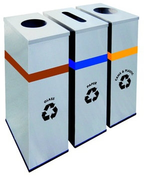 EH Stainless Steel Rectangular Recycle Bins