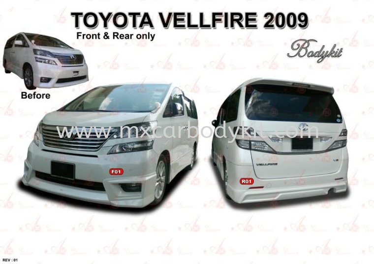 TOYOTA VELLFIRE 2009 AM STYLE BODYKIT TOYOTA VELLFIRE 2009 AM STYLE BODYKIT VELLFIRE 20 2008 - 2014 TOYOTA