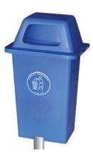 EH Silver Polyethylene Bin 42L Polyethylene / Fiberglass Litters Bins