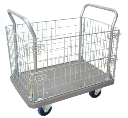 EH PE + Powder Coating Basket Trolley 1010