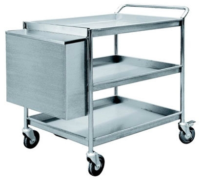 EH Stainless Steel 3 Tiers Trolley c/w Hanging Bin 1108 Cart Trolley/Front Office/House Keeping/Restaurant/Kitchen