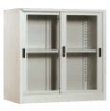 HALF HEIGHT GLASS SLIDING DOOR CABINET STEEL FURNITURE