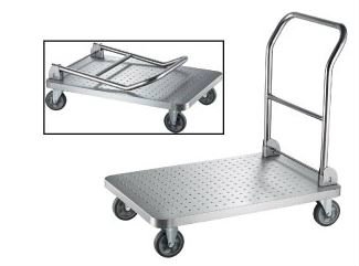 EH Stainless Steel Plat Form Trolley c/w Foldable Handle 1003