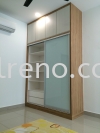 Customize built in wardrobe in PJ Selangor Malaysia #plywood #melamine  #veneer #spray paint #laminate #customize #sliding door #anti jump #glass door #swing door #built in #nyatoh #oak #aluminium door #carcass Wardrobe Design