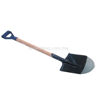 Koyomat Round Point Shovel with Wooden Handle