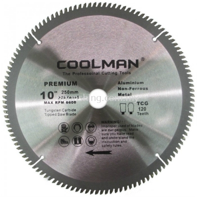 Coolman TCG Premium Aluminium Circular Saw Blade 10" (250MM) x 100T