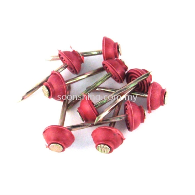 Ace Brand Rubber Head Roofing Nail 2" Red (80PCS/PKT)