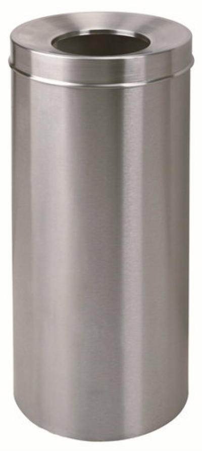 EH Stainless Litter Round Waste Bin c/w Open Top 074