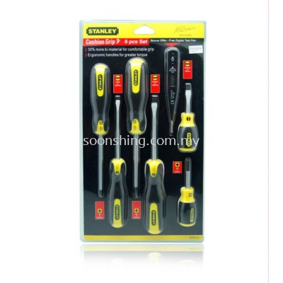 Stanley 92-002-2 Cushion Grip Screwdriver Set 6pcs