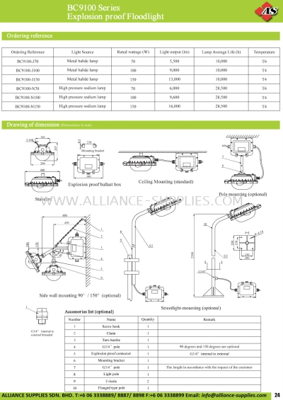 BC9100 Series Explosion Proof Floodlight