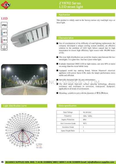 ZY8702 Series LED Street Light