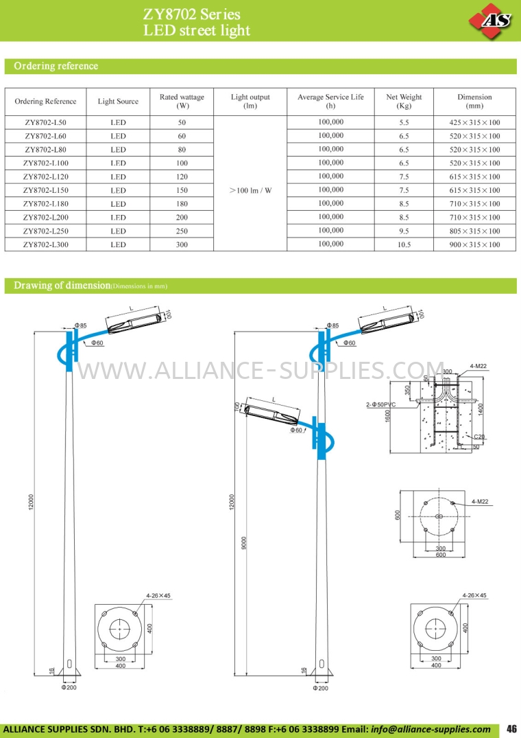 ZY8702 Series LED Street Light Fixed Professional Lights INDUSTRIAL LAMPS/ EXPLOSION-PROOF LIGHTING