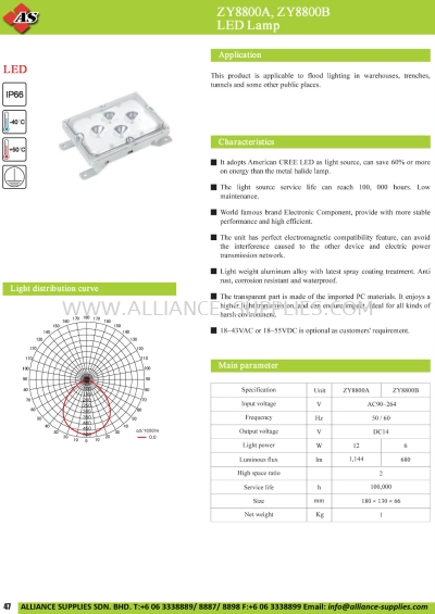 ZY8800A, ZY8800B LED Lamp