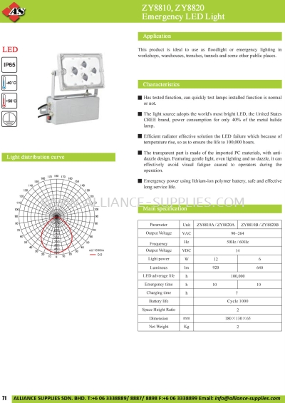 ZY8810, ZY8820 Emergency LED Light