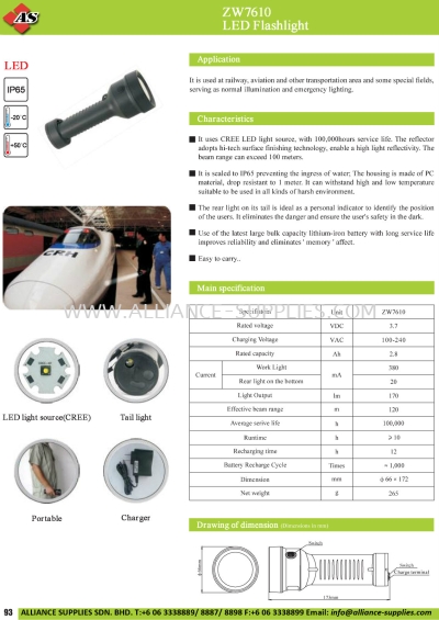 ZW7610 LED Flashlight