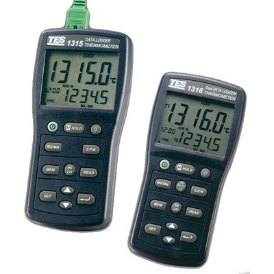 K.J.E.T.R.S.N. Data-Logger Thermometer TES-1315/1316 Thermometer Climatic / Environment Inspection