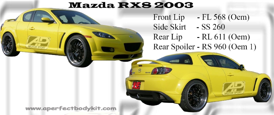 Mazda Rx8 2003 Oem Bodykits 