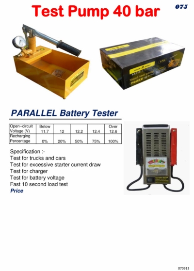 Test Pump 40 bar