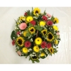 Sunflower, Geberas Basket Flower Arrangement (BA-063) Round Table Arrangement Basket Arrangement