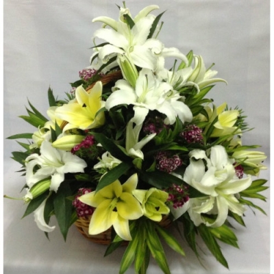 Lily Basket Arrangement (BA-088)