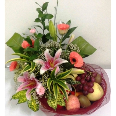 Fruit & Gerbera,Lily Basket (FB-013)