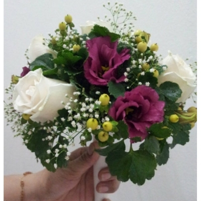 Rose & Eustomas Bridal Bouquets (BB-103)