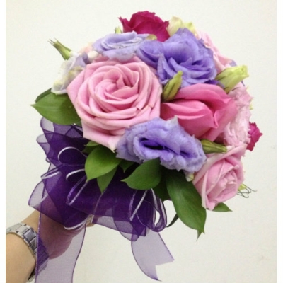 Rose & Eustomas Bridal Bouquets (BB-162)