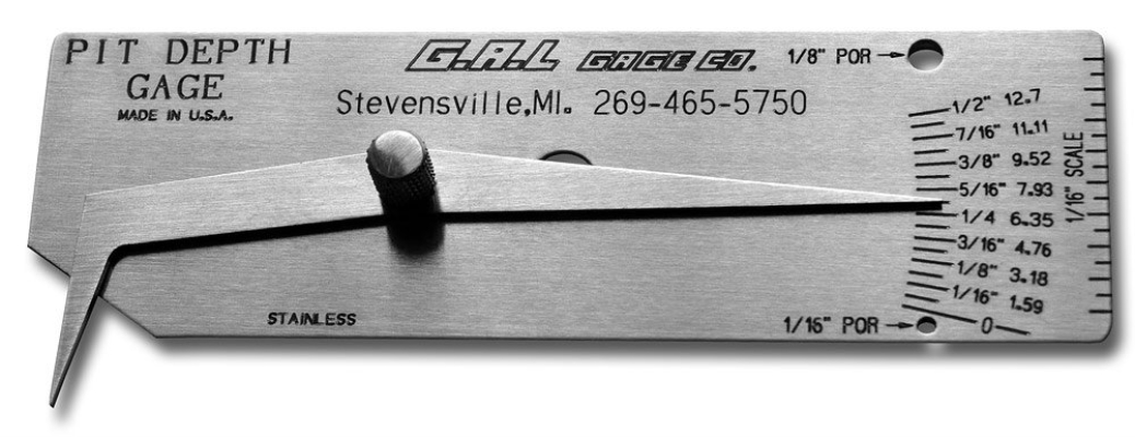 G.A.L gage - Pit Depth Gauge Cat # 5a