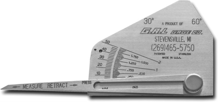 G.A.L gage - Skew-T Fillet Weld Gauge Cat # 9c Welding Gauges Portable Inspection Gauges