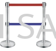 Stainless Steel Self Retractable Double Belt Q-UP Stand Traffic Control Safety Vest / Traffic Control