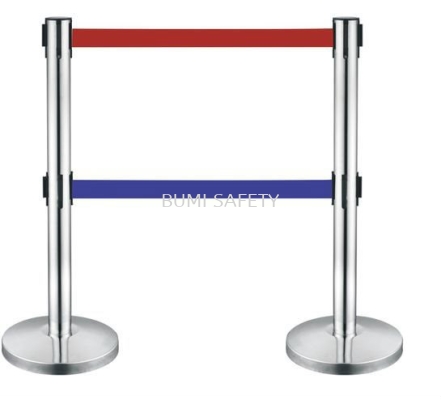 Stainless Steel Self Retractable Double Belt Q-UP Stand